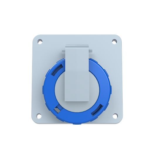 Amphenol Industrial, 2CMA1 IP67, IP69 Blue Panel Mount Angled Industrial Power Socket, Rated At 16A, 250 V