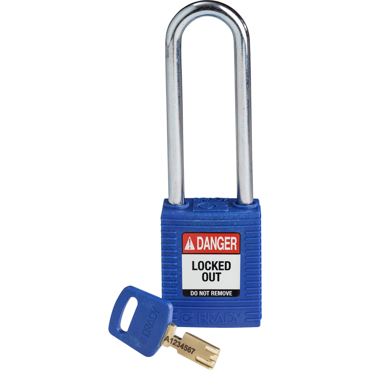 Brady LOTO-101 Key Weatherproof Nylon, Steel Padlock, 6.35mm Shackle, 38.00mm Body