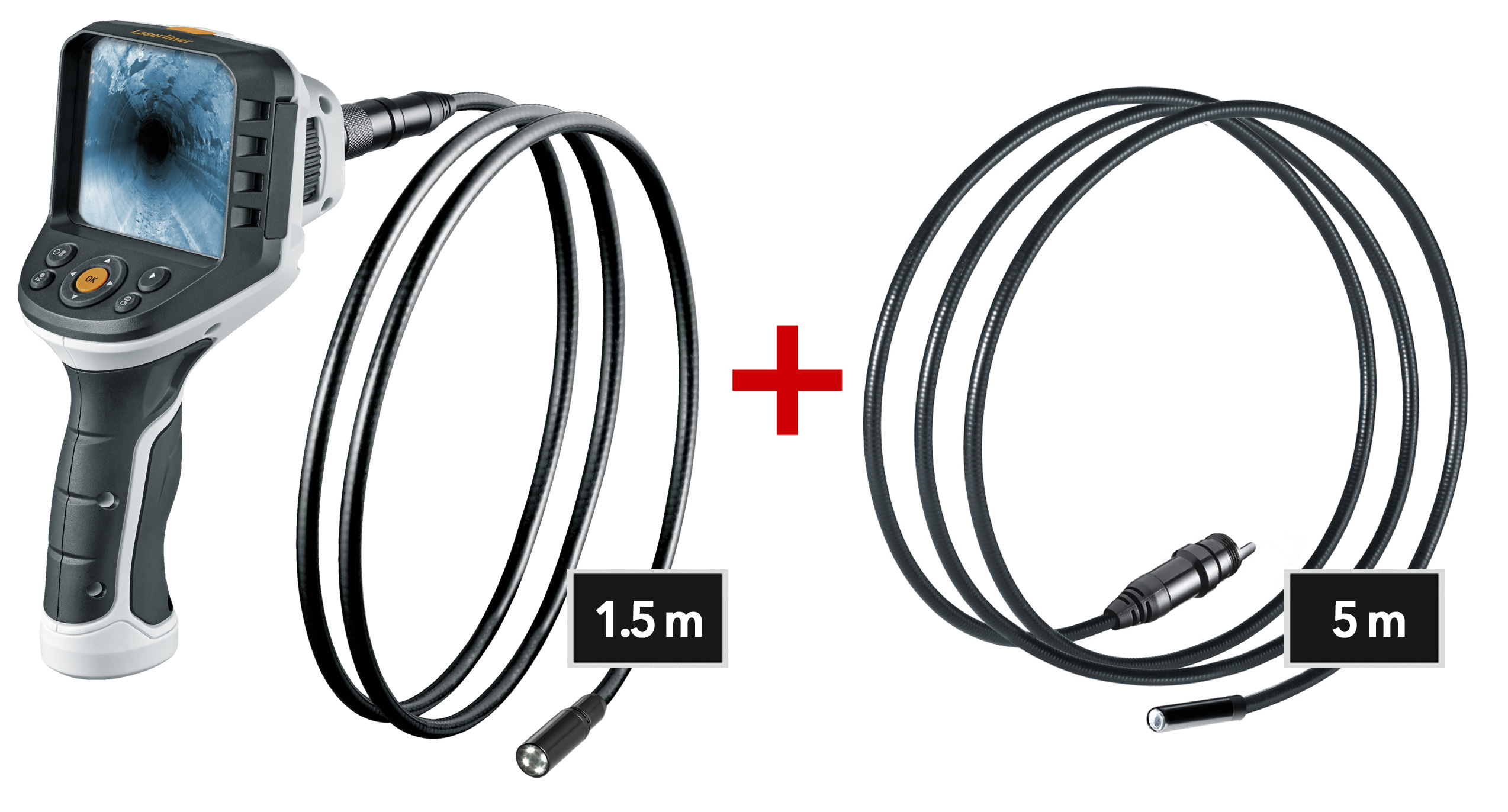 Laserliner 092.946B 17mm probe Inspection Camera Kit, 1500mm Probe Length, 640 x 480pixels Resolution, LED Illumination