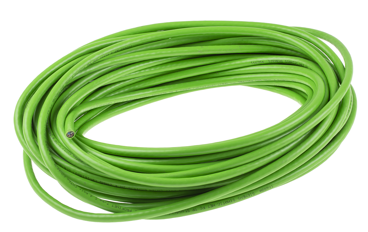 Siemens, 20m Cat6a, Green, S/UTP Shielded, Unterminated PVC Sheath