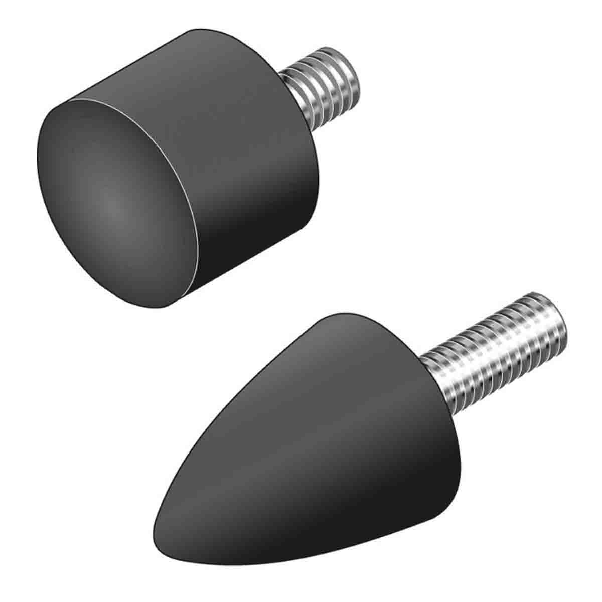 Bosch Rexroth Black Rubber Bumper Door Stop, 20mm Diameter