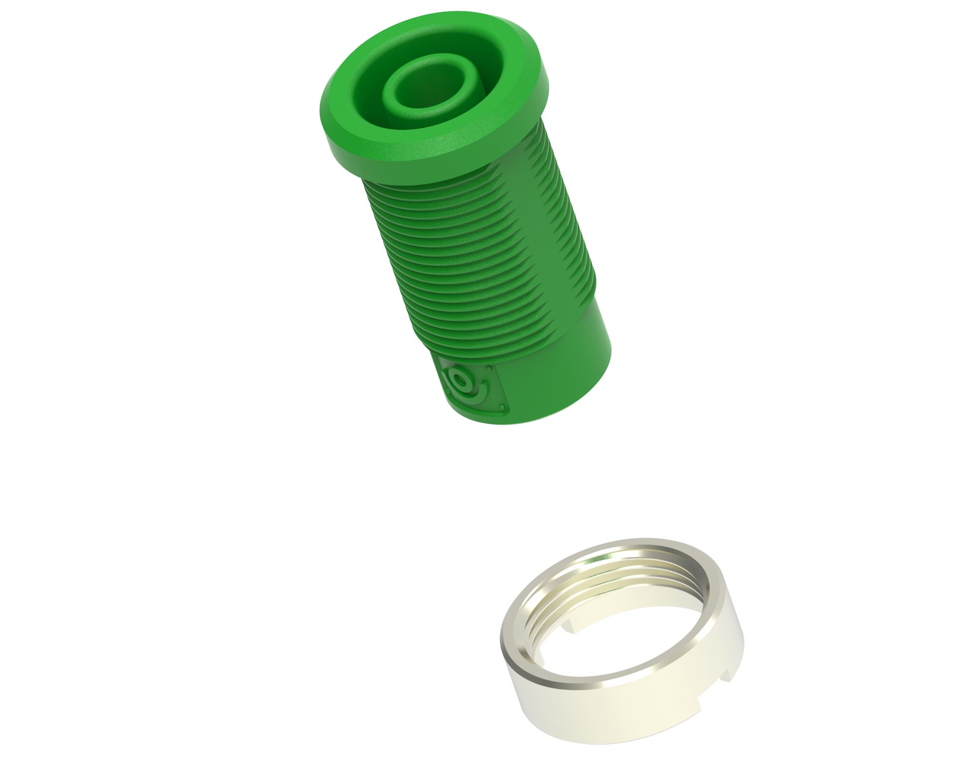 Electro PJP Green Female Banana Socket, 4 mm Connector, M3 Thread Termination, 36A, 1kV, Nickel Plating
