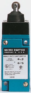 Honeywell HDLS Series Plunger Limit Switch, NO/NC, IP67, SPDT, Die Cast Zinc Housing, 600V ac Max, 10A Max