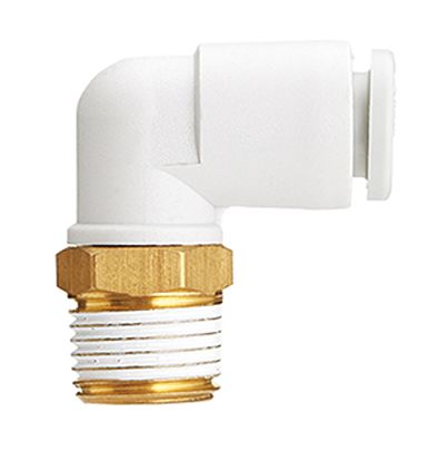 SMC KQ2 Series Elbow Fitting, Push In 8 mm to Uni 3/8, Push-in Connection Style, KQ2L08-U03A-X35