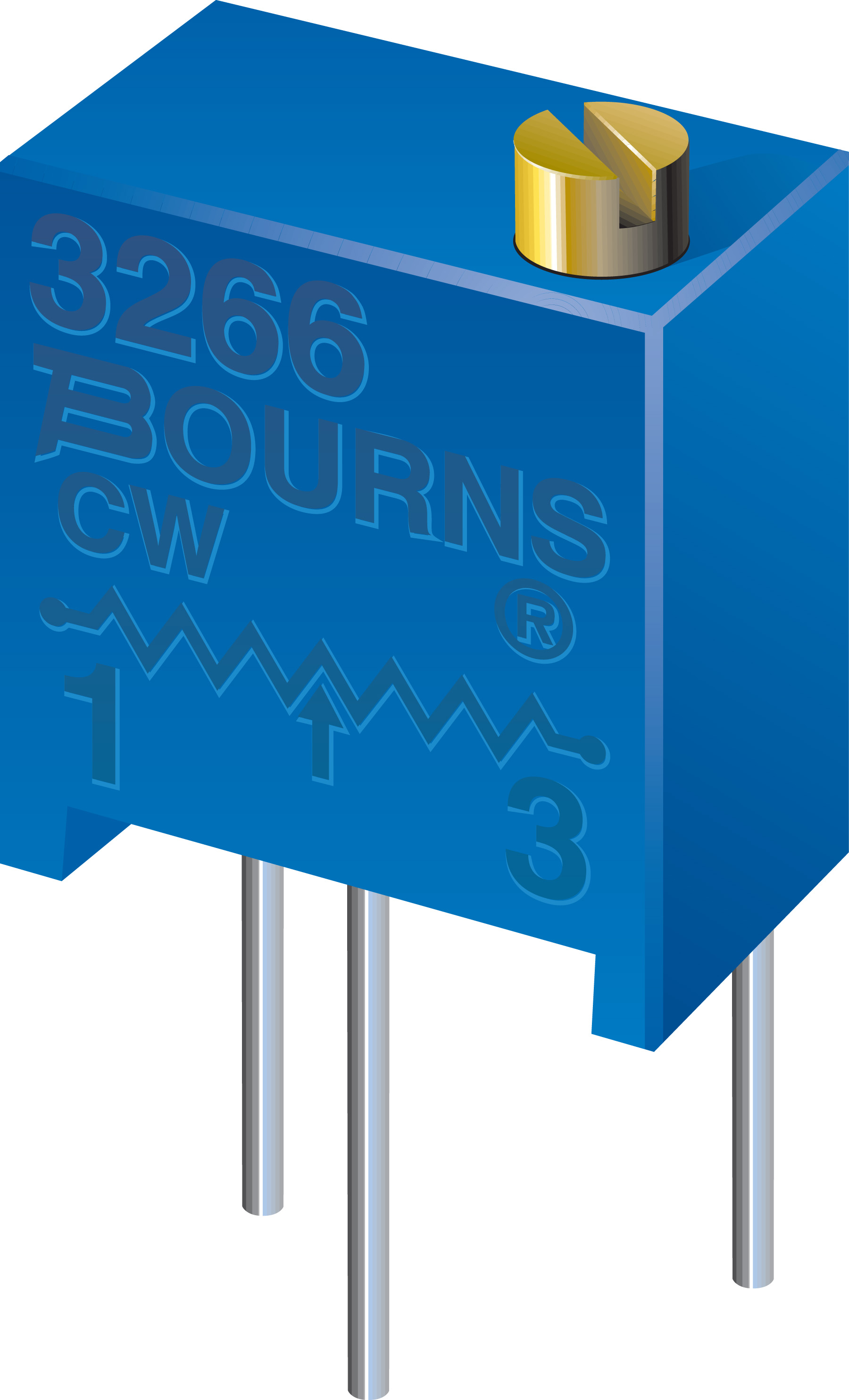 SMD Trimmer Potentiometer 0.25W Bourns, 3266