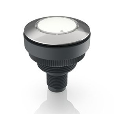 RAFI RAMO 30 T Series White Indicator, 20 → 28V dc, 30.3mm Mounting Hole Size, Threaded Ring Termination, IP66,