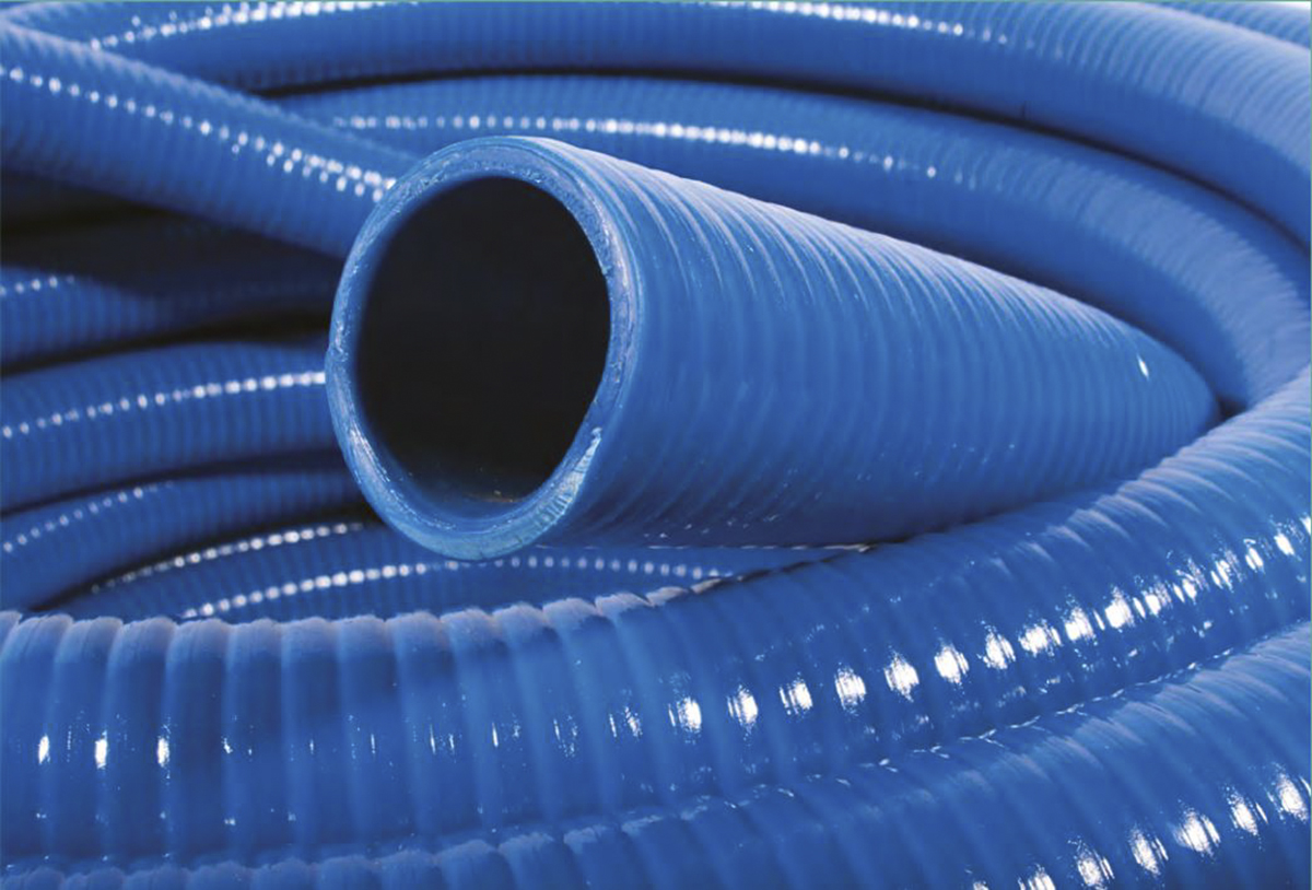 RS PRO PVC, Hose Pipe, 51mm ID, 60.9mm OD, Blue, 10m