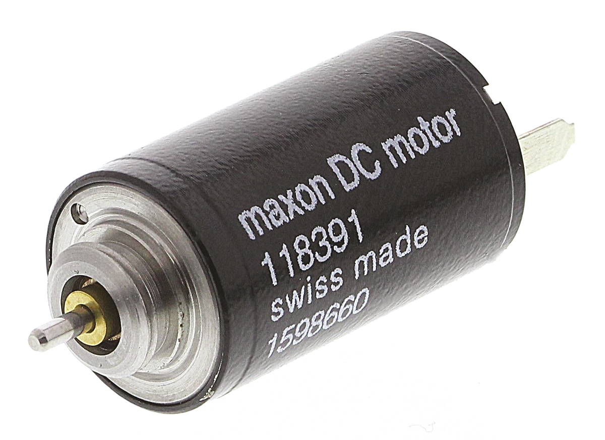 Maxon Brushed DC Motor, 0.75 W, 12 V dc, 0.746 mNm, 11600 rpm, 1mm Shaft Diameter