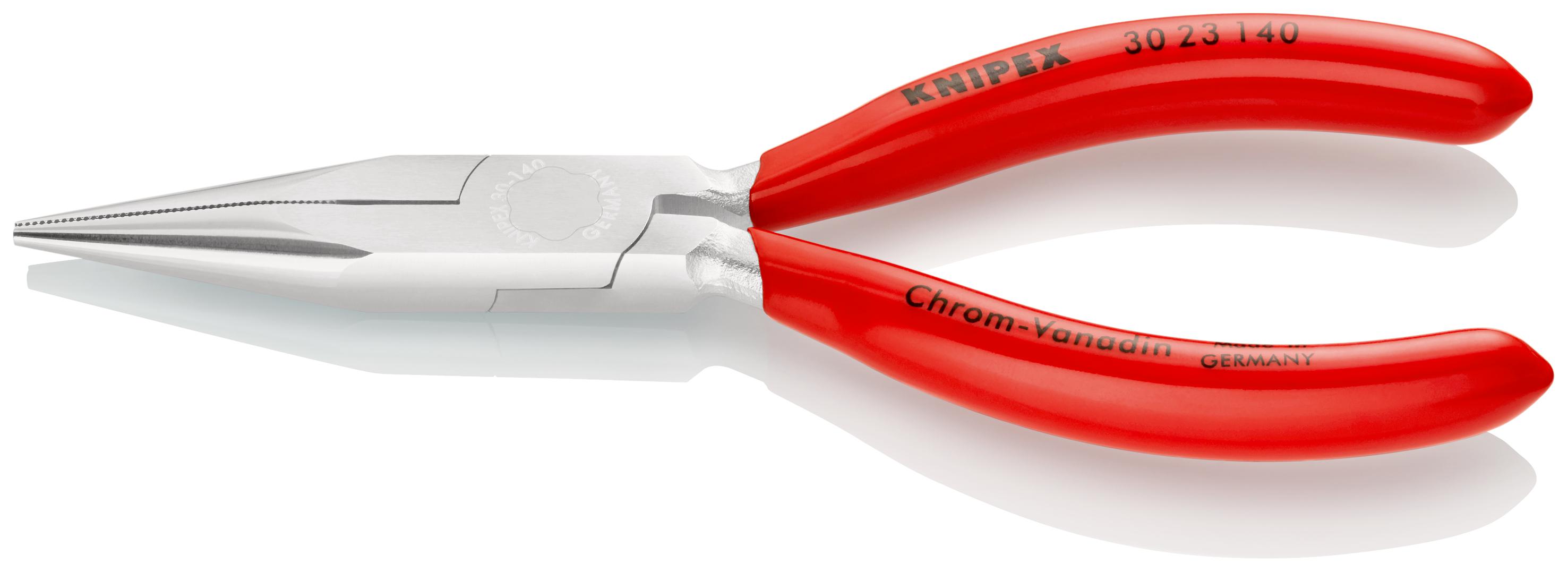 Knipex Long Nose Pliers, 145 mm Overall, Straight Tip, 42mm Jaw