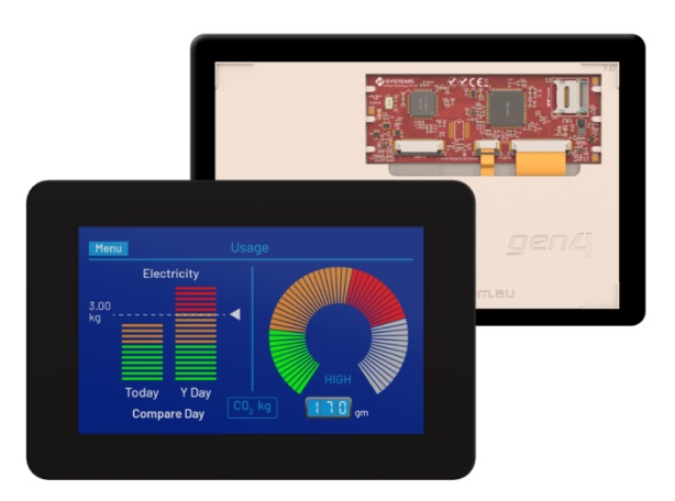 4D Systems gen4-uLCD-70DCT-CLB-SB TFT LCD Colour Display / Touch Screen, 7in, 800 x 480pixels