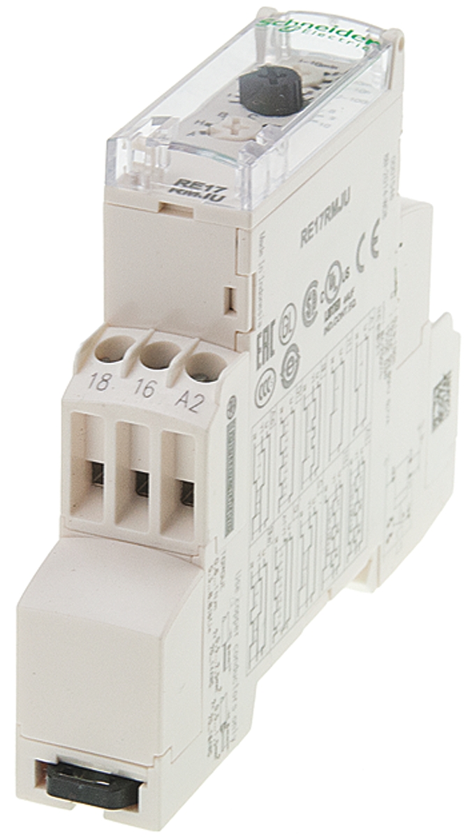 Schneider Electric Harmony Time Series DIN Rail Mount Timer Relay, 12V ac/dc, 2-Contact, 0.1 s → 100h, SPDT