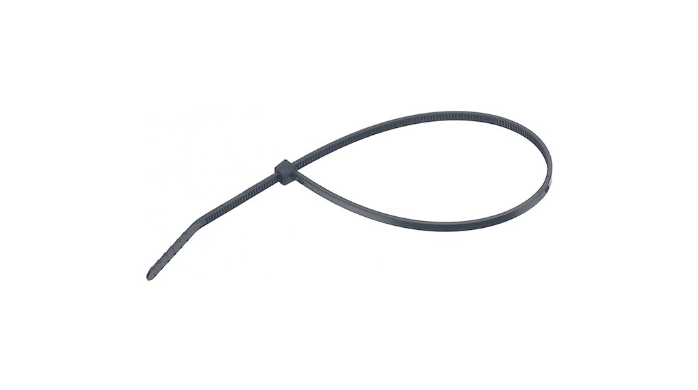 Thomas & Betts Cable Ties, 200mm x 2.4 mm, Black Nylon, Pk-100