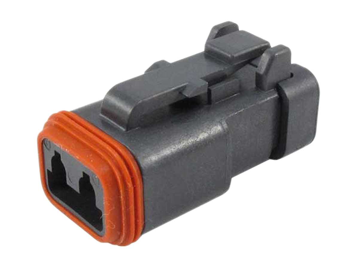 Deutsch, DT06, DT Male 2 Way Connector Assembly for use with Automotive Connectors