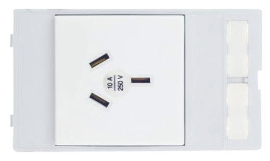 HARTING Chinese / Australian Mains Connector, 10A Grey, Panel Mount Screw, 250 V