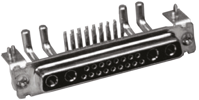 Amphenol Communications Solutions L77TW 2 (Power/Coax), 5 (Signal) Way Right Angle Through Hole D-sub Connector Socket,