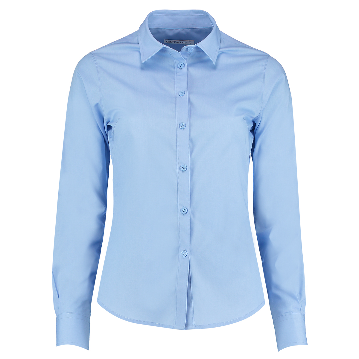 Kustom Kit KK242 Light Blue 35% Cotton, 65% Polyester Shirt, UK 32in, EU 81cm