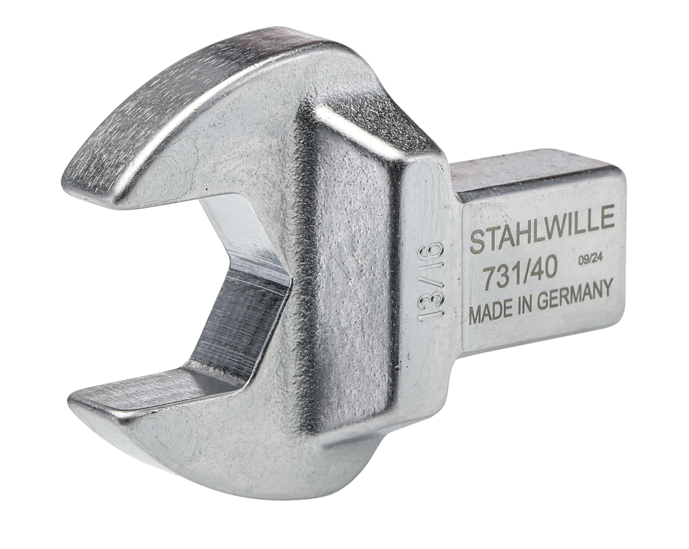 STAHLWILLE 731 Series Open Ended Insert Insertion Wrench, 50 mm, 14 x 18mm Insert, Chrome Plated Finish