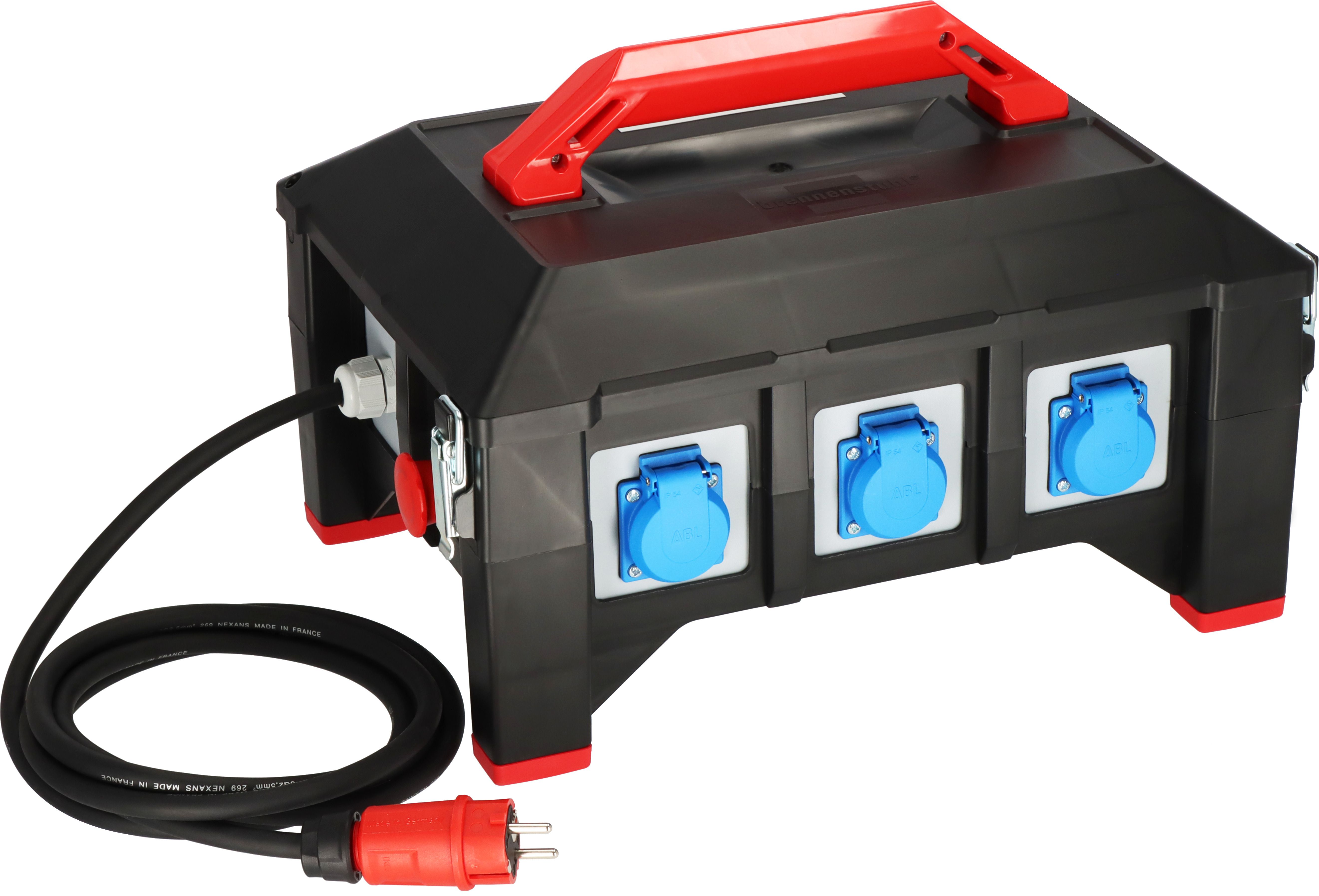 brennenstuhl 2m 6 Socket Type E - French Extension Lead Kit, 415 V, IP44