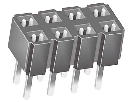 Samtec CES Series Straight Through Hole Mount PCB Socket, 8-Contact, 2-Row, 2.54mm Pitch, Through Hole Termination