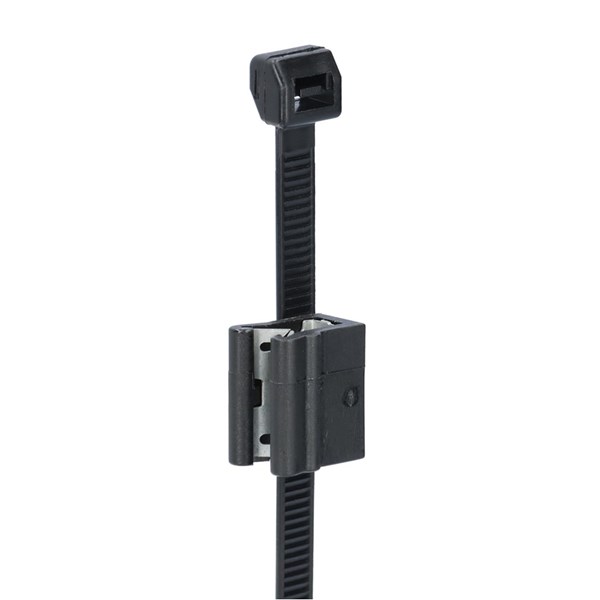 NEMIQ Cable Tie, Cable Tie With Edge Clip, 200mm x 4.8 mm, Black Polyamide, Pk-100