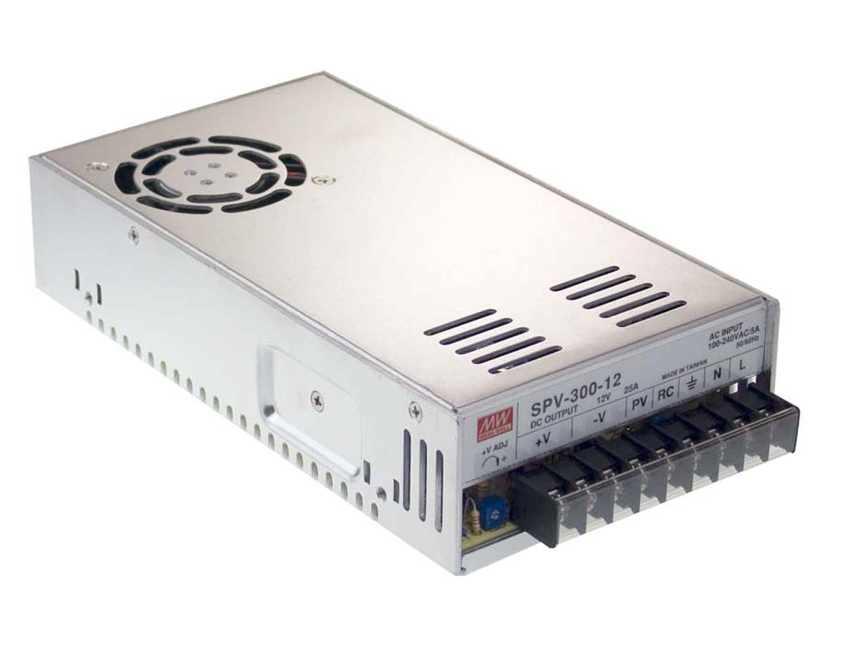 MEAN WELL Switching Power Supply, SPV-300-12, 12V dc, 25A, 300W, 1 Output, 124 → 370 V dc, 88 → 264 V ac