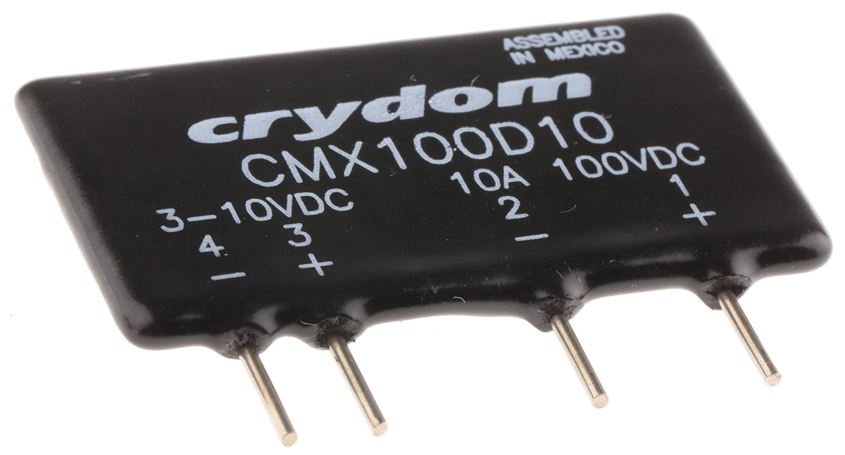 Sensata Crydom CMX Series Solid State Relay, 10 A rms Load, PCB Mount, 100 V dc Load, 10 V dc Control