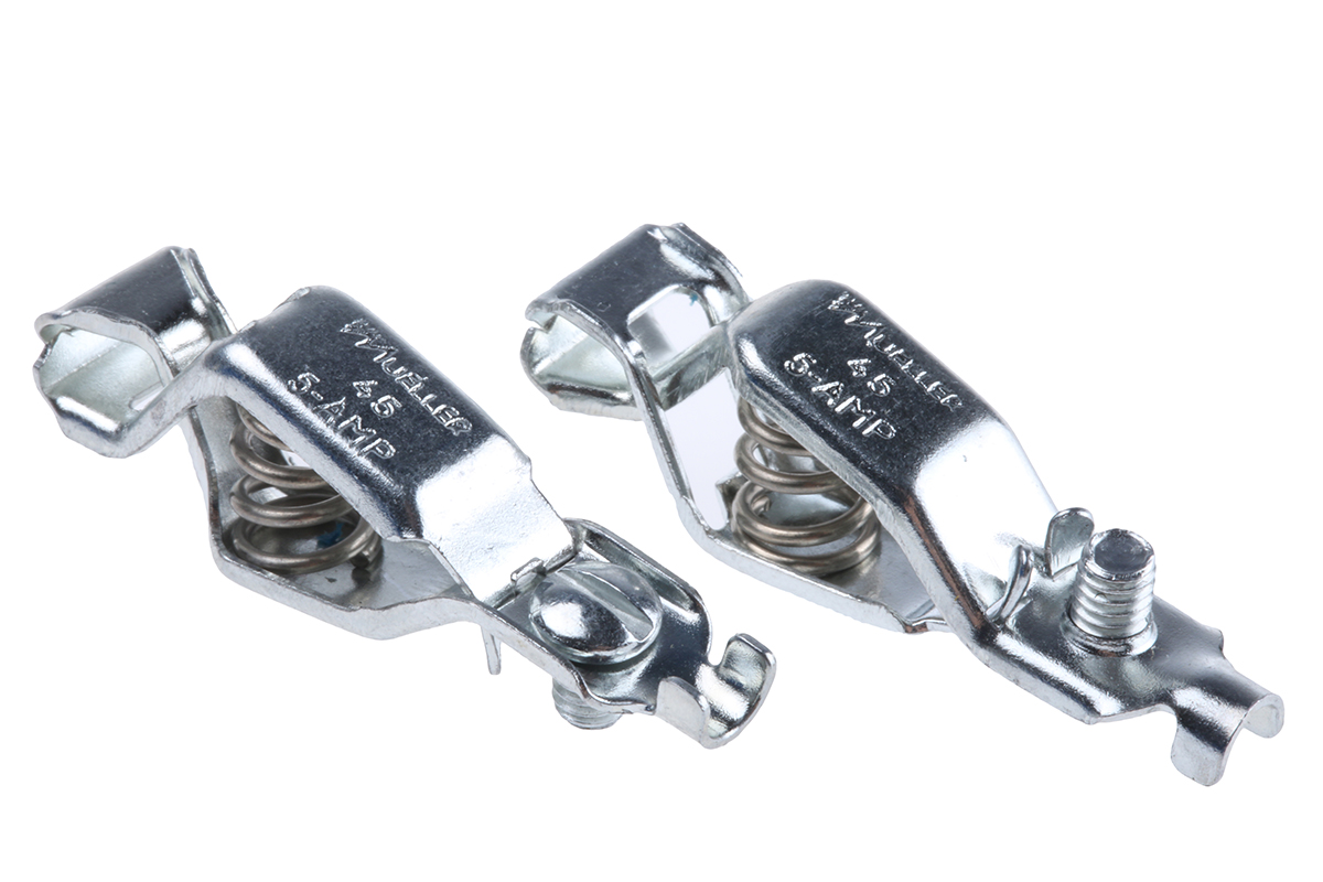 Mueller Electric Crocodile Clip, Zinc-Plated Steel Contact, 5A