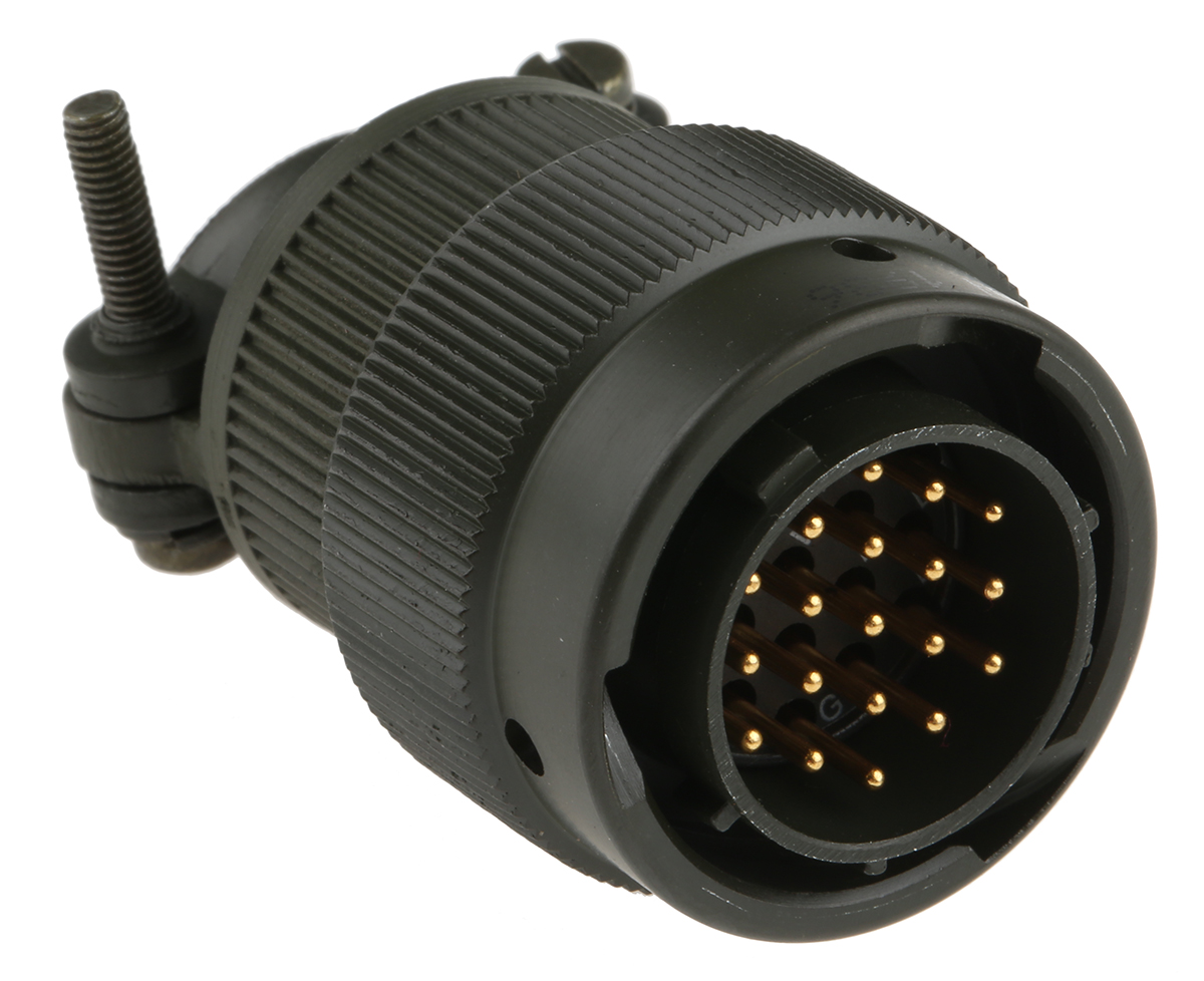 Amphenol Limited, 62GB 19 Way Cable Mount MIL Spec Circular Connector PlugOlive, Pin Contacts,Shell Size 14, Bayonet