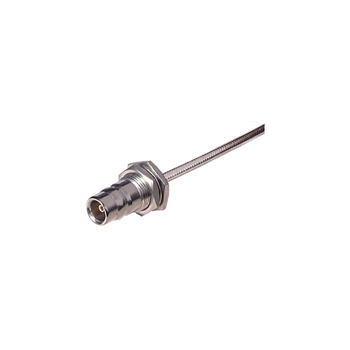 Huber+Suhner 24_QN-50-3-3/13-_NE Series, Jack Cable Mount QN Connector, 50Ω, Solder Termination, Straight Body