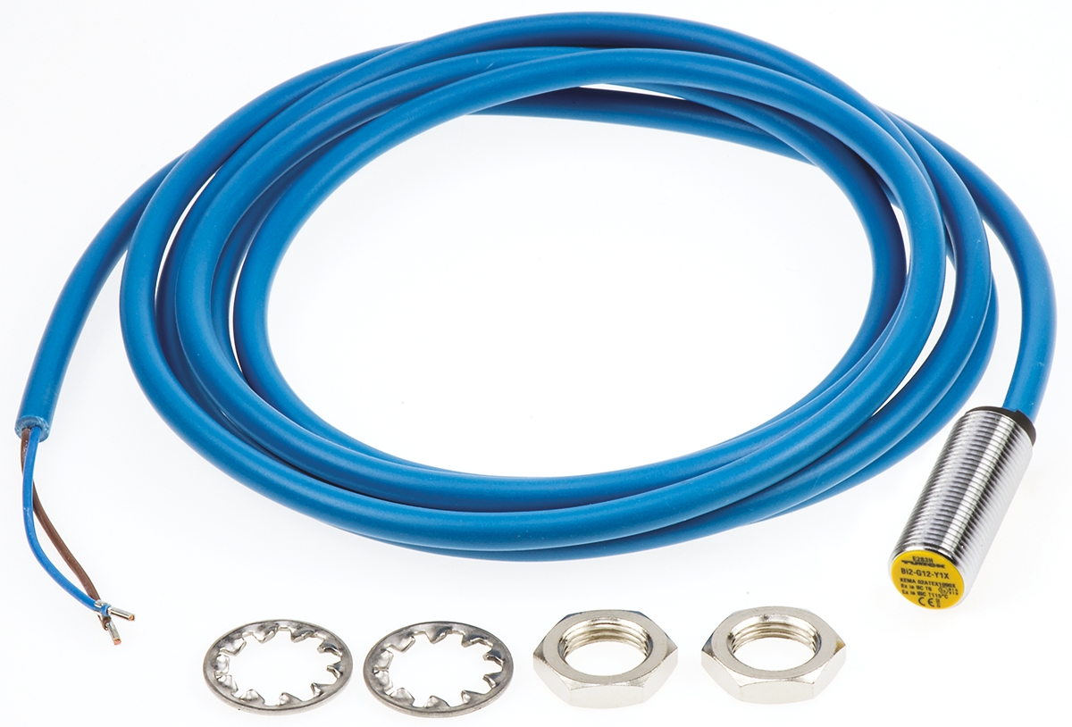 Turck Inductive Threaded Barrel Proximity Sensor, M12, 2 mm Detection, NAMUR, 8.2 V dc