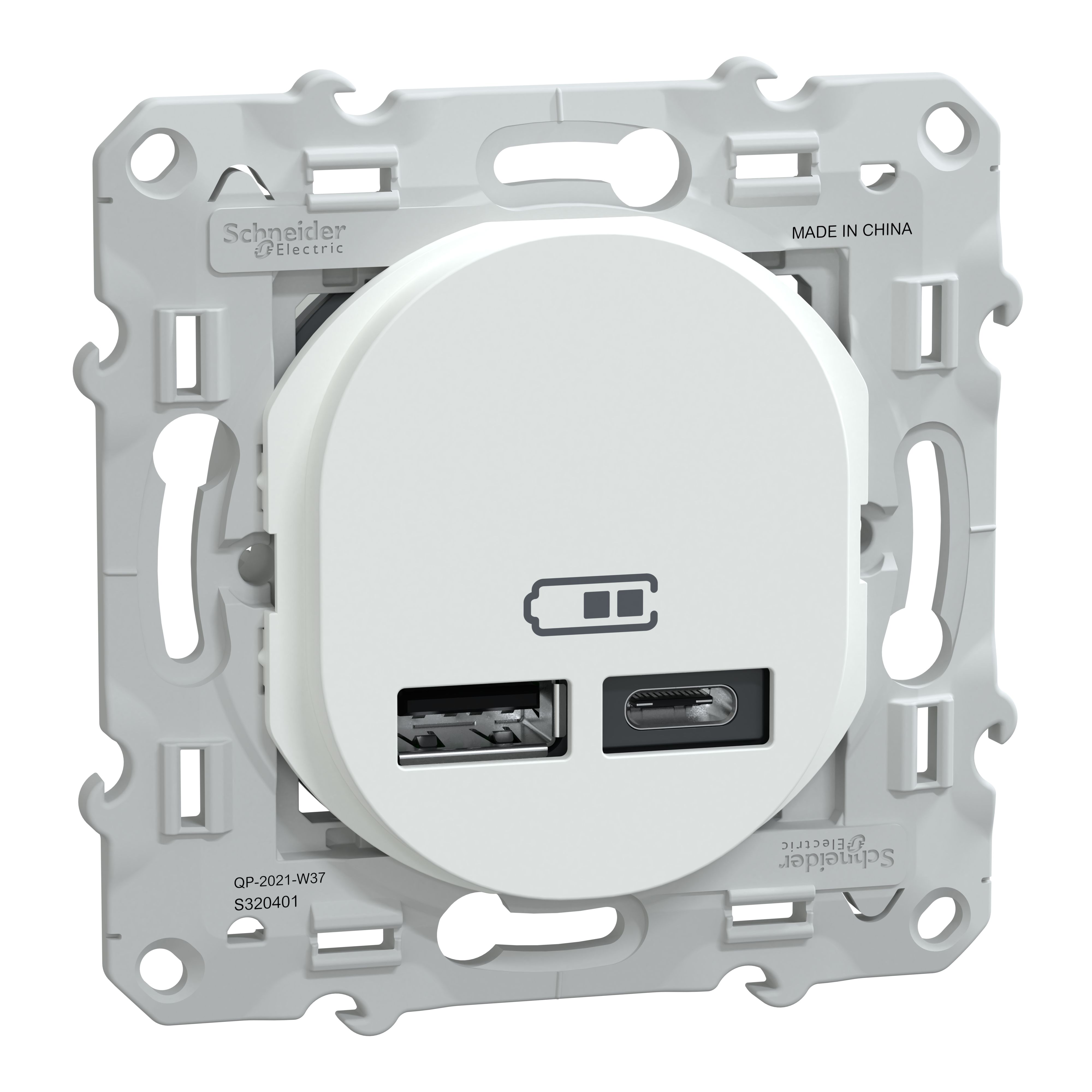 Schneider Electric White, 1 Gang, Ovalis C Series