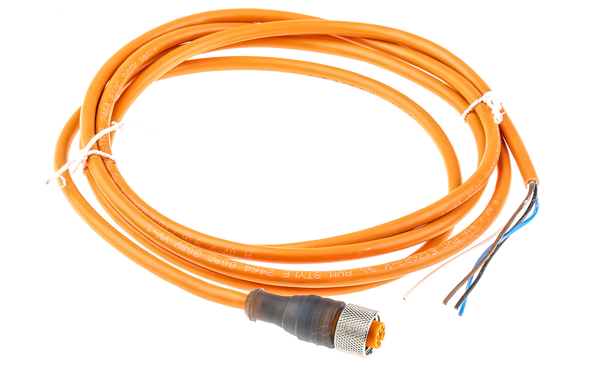 Lumberg Automation Female 4 way M12 to Unterminated Free End Sensor Actuator Cable, 2 m