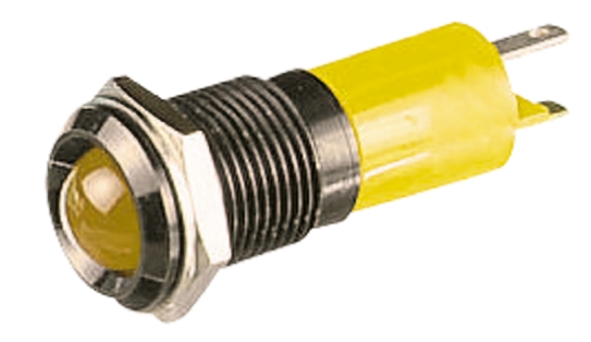 CML Innovative Technologies Yellow Panel Mount Indicator, 12V, 14mm Mounting Hole Size