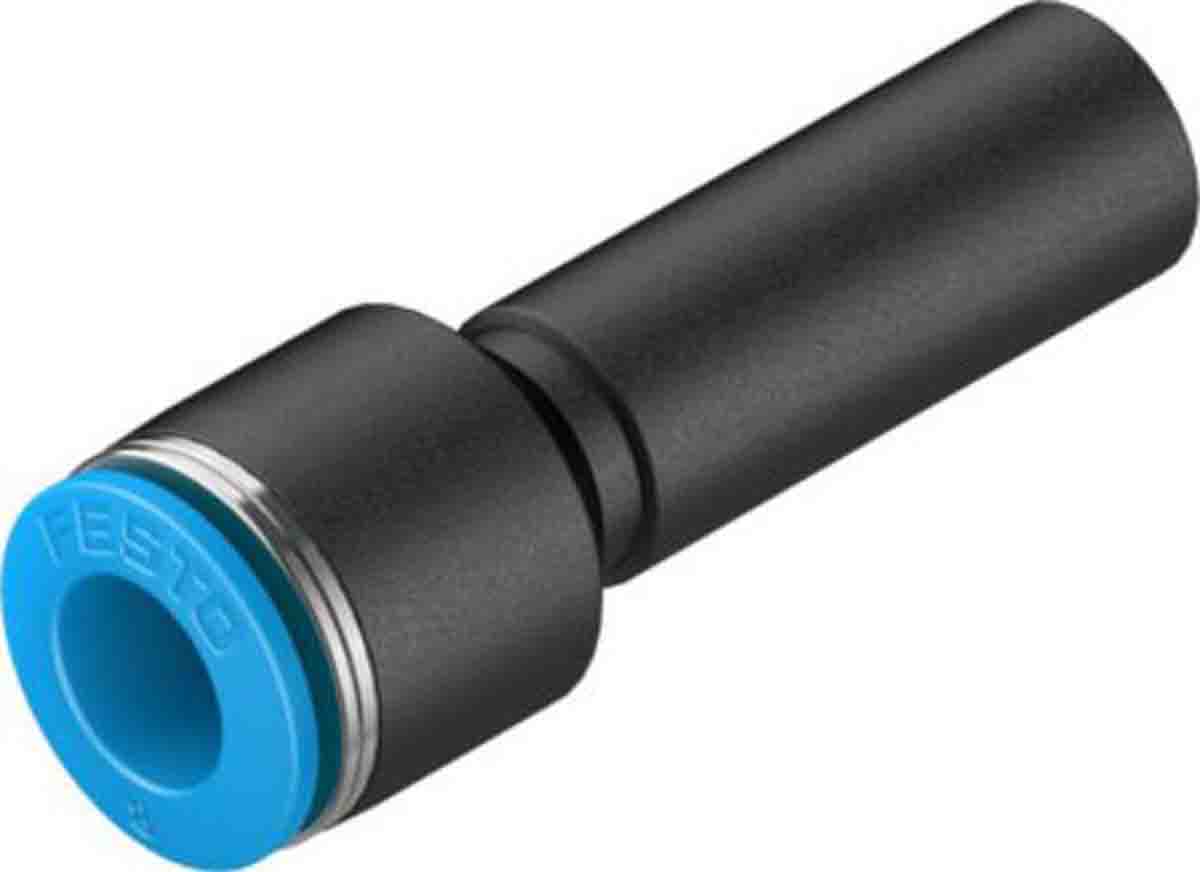 Festo QS Series Straight Tube-to-Tube Adaptor, Push In 8 mm to Push In 8 mm, Tube-to-Tube Connection Style, 130697