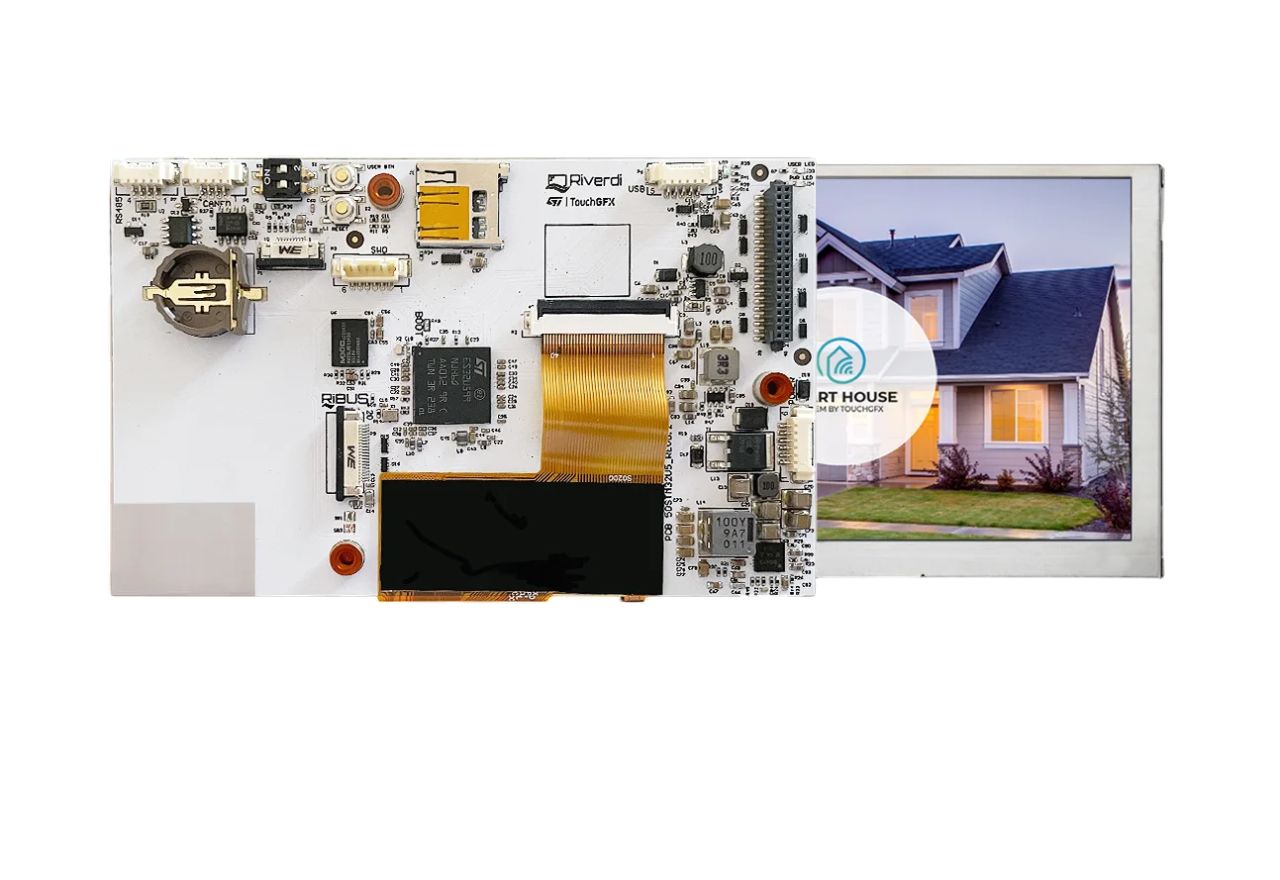 Riverdi RVT50HQSNWN01V1.0A IPS TFT TFT LCD Display / Touch Screen, 5in, 800 x 480pixels