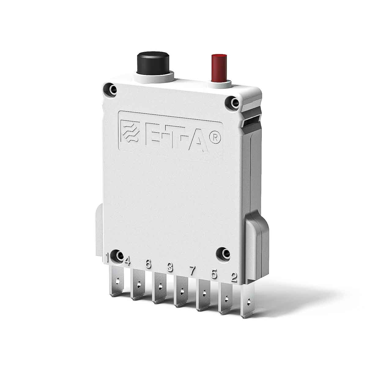 ETA Thermal Circuit Breaker - 3600  Single Pole 250V Voltage Rating Panel Mount, 10A Current Rating