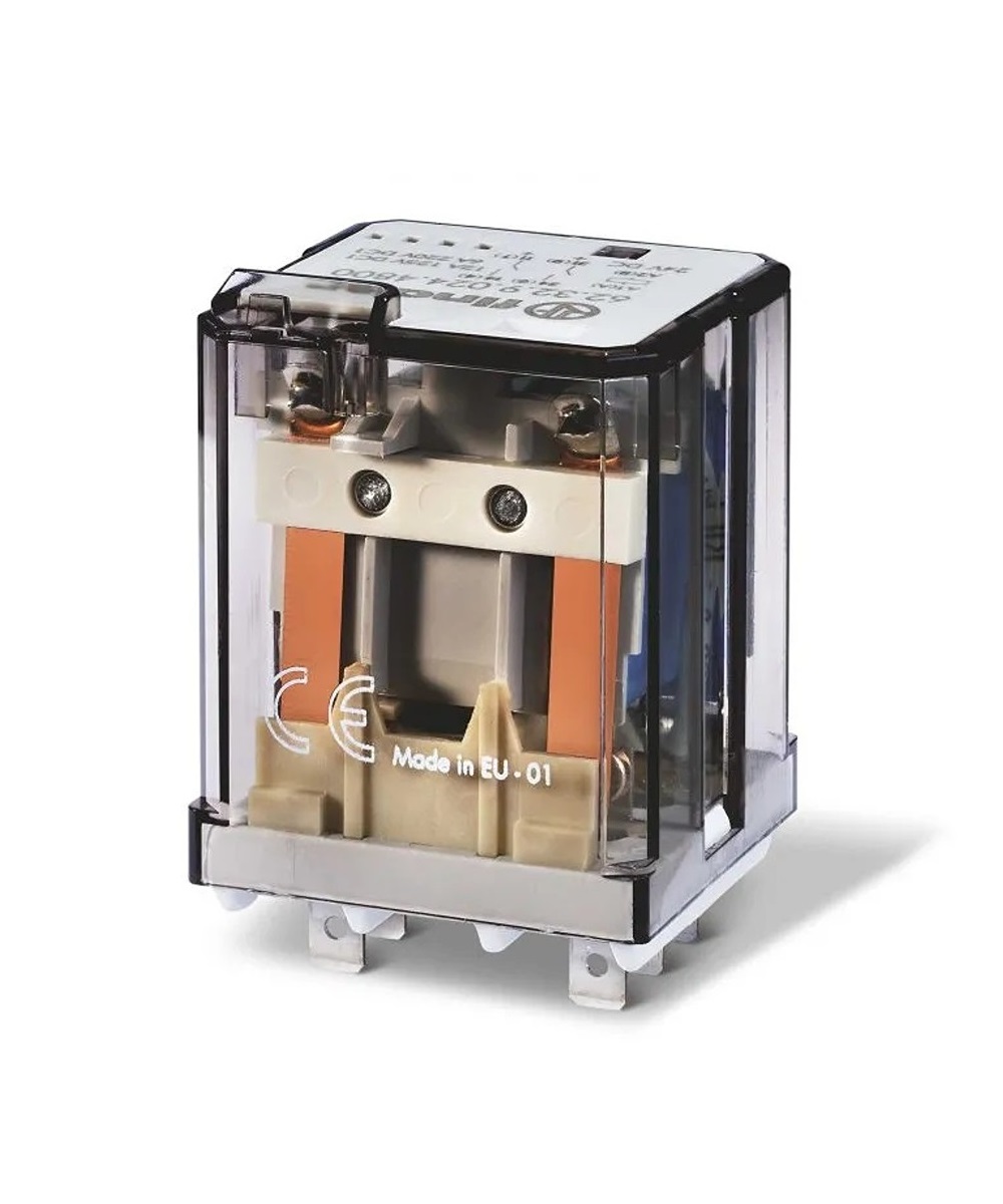 Finder Plug In Power Relay, 24V dc Coil, 16A Switching Current, DPDT