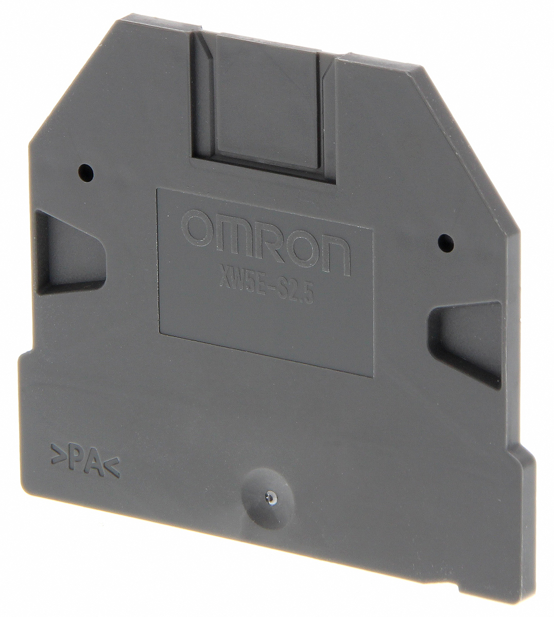 Omron XW5E Series End Cover for Use with XW5G-S10-1.1-1 Grounding Terminal Block, XW5G-S2.5-1.1-1 Grounding Terminal