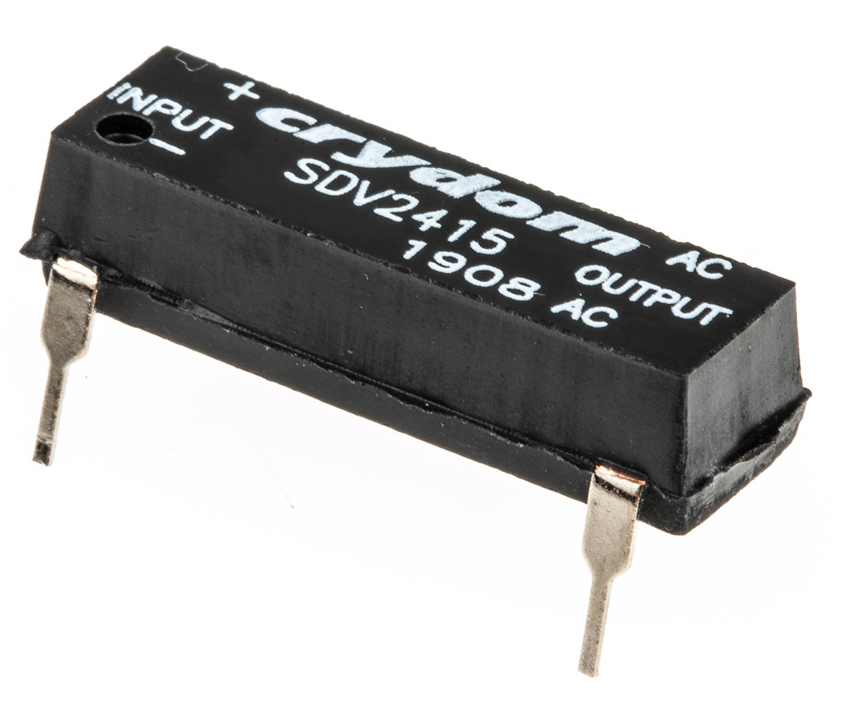 Sensata Crydom SDV Series Solid State Relay, 1.5 A rms Load, PCB Mount, 280 V rms Load, 10 V dc Control
