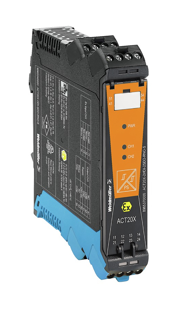 Weidmuller ACT20X Series Signal Conditioner, NAMUR Sensor, Switch Input, NPN Open Collector Output, 19.2 → 31.2V