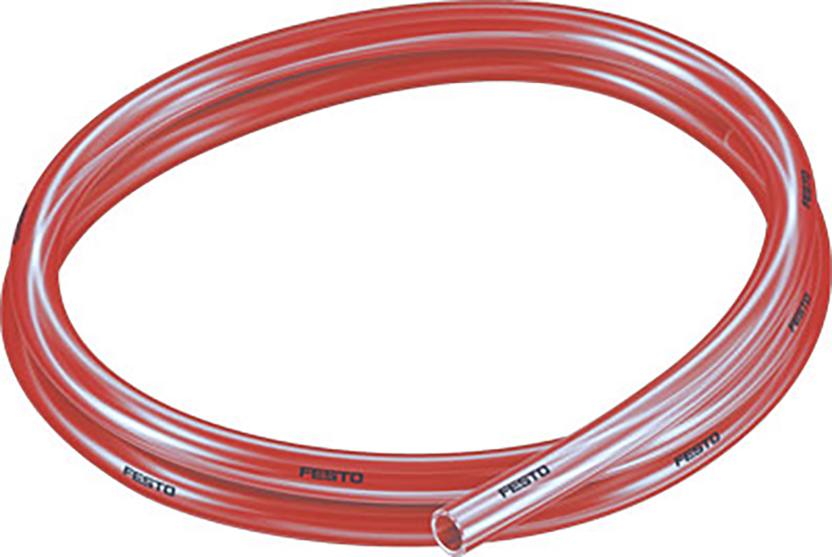 Festo Compressed Air Pipe Red Polyurethane 10mm x 50m PUN-H-T Series, 8048705