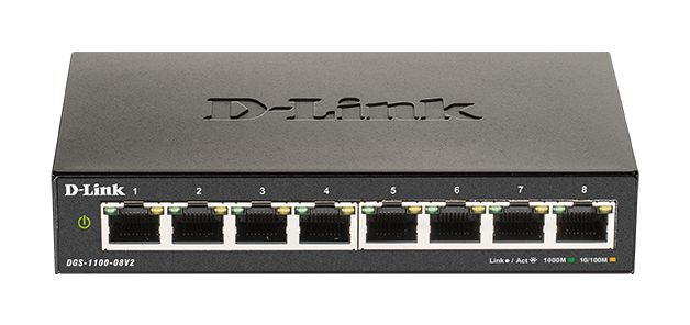 D-Link 8-Port Gigabit Smart Managed Switch, Smart 8 Port Smart Switch, EU