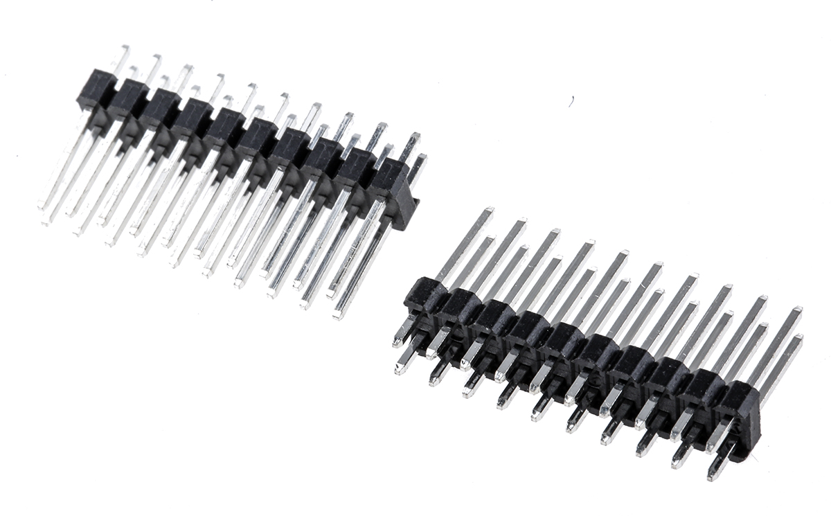HARWIN M20 Series Straight Through Hole Pin Header, 20 Contact(s), 2.54 mm Pitch, 2 Row, Unshrouded