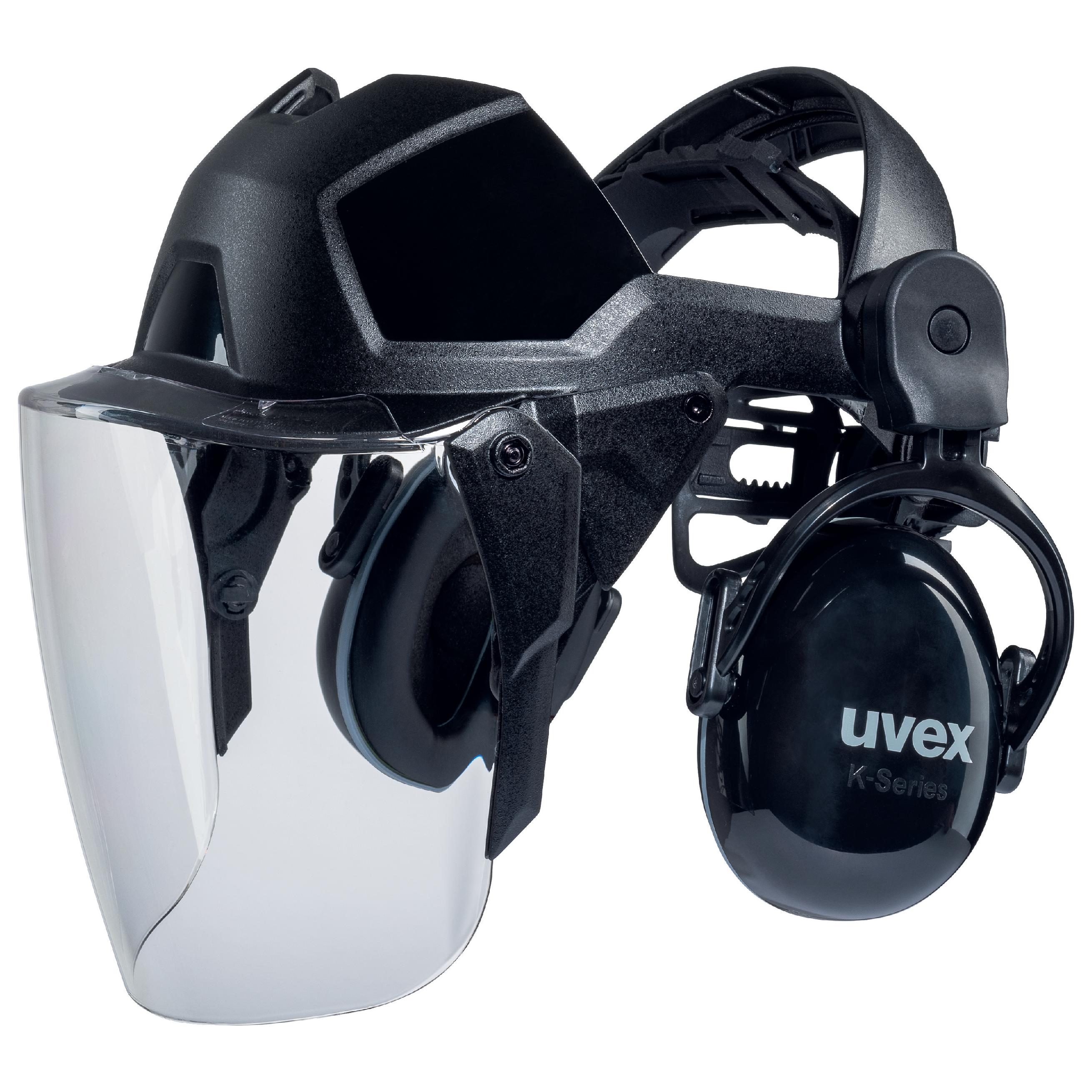 uvex Clear Flip Up PC Face Shield with Face, Head Guard , Resistant To High Speed Particles