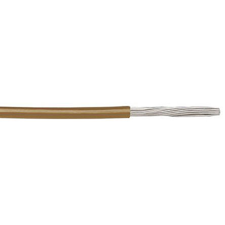 Alpha Wire Hook-up Wire TEFLON Series Brown 0.33 mm² Hook Up Wire, 22 AWG, 19/0.16 mm, 30m, PTFE Insulation, 5855 BR005