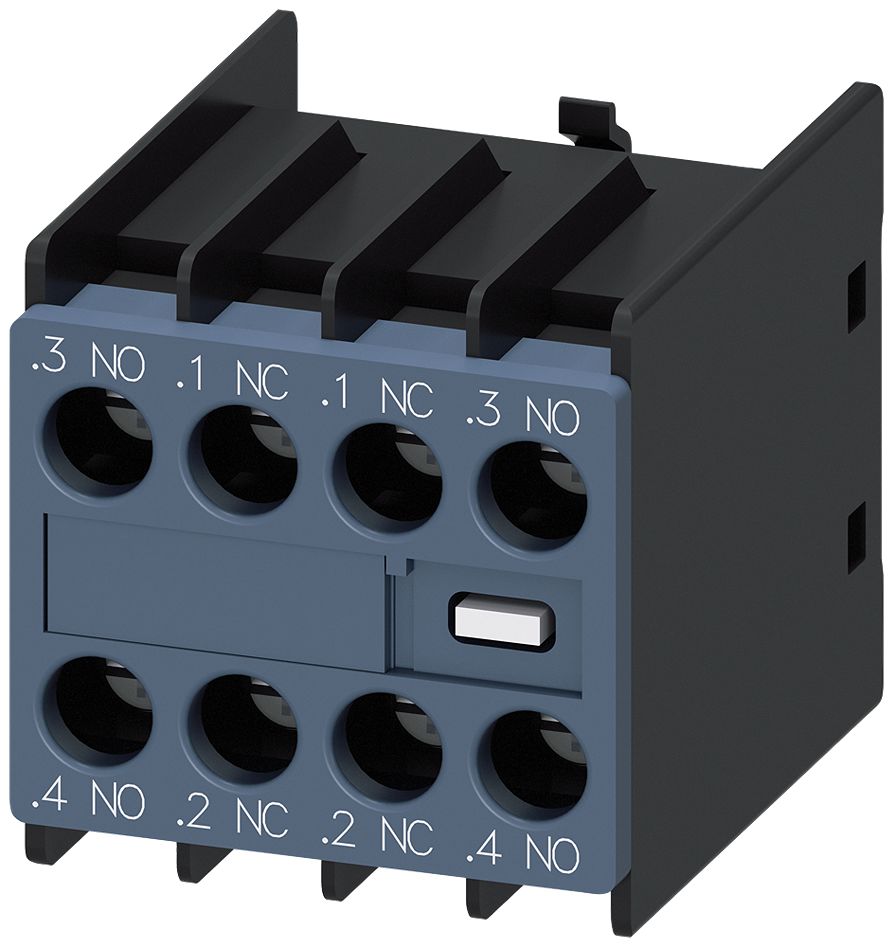 Siemens Auxiliary Switch Block, 4 Contact, 2NO + 2NC, Snap-On Mounting, SIRIUS 3RH2