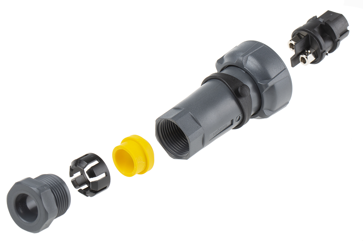Bulgin Circular Connector, 2 Contacts, Cable, Standard Connector, Socket, Female, IP66, IP68, IP69K, Buccaneer 7000