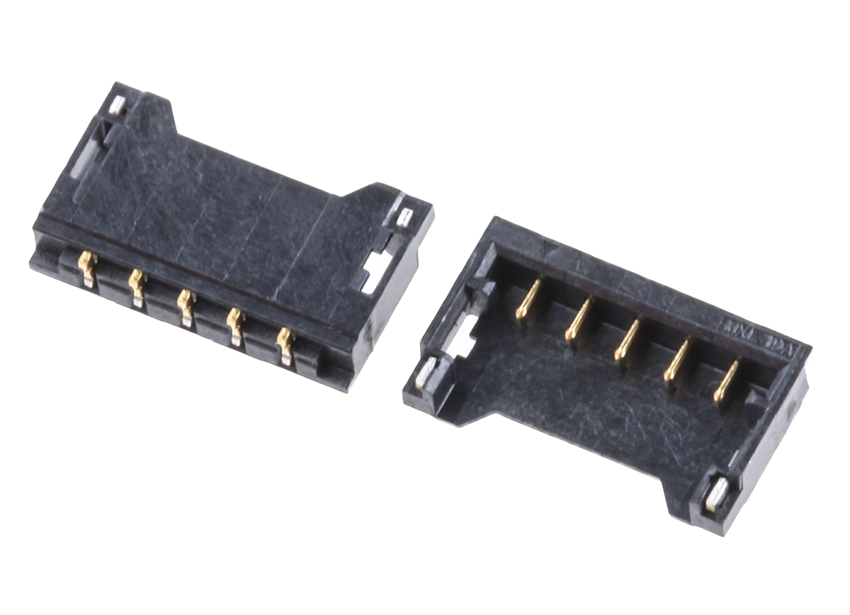 Molex Pico-Ezmate Series Straight Surface PCB Header, 5 Contact(s), 1.2 mm Pitch, 1 Row, Shrouded