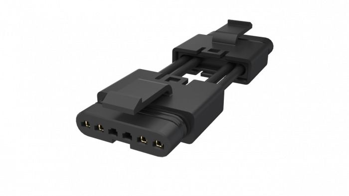 Amphenol Communications Solutions FLHT4C008 Series Straight PCB Socket, 4-Contact, 1-Row, 2.5mm Pitch, Poke-In