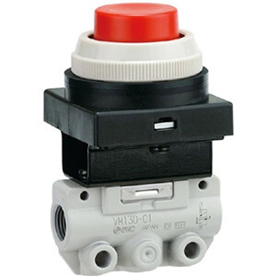 SMC Twist Selector (3 Position) Air Operated Mechanical Valve VM100 Series, G 1/8, 1/8mm, VM151-F01-35RA